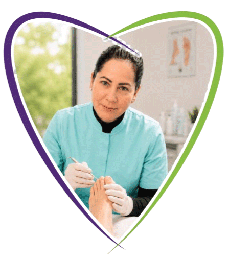 Nurse Yaquelin caring for a senior client